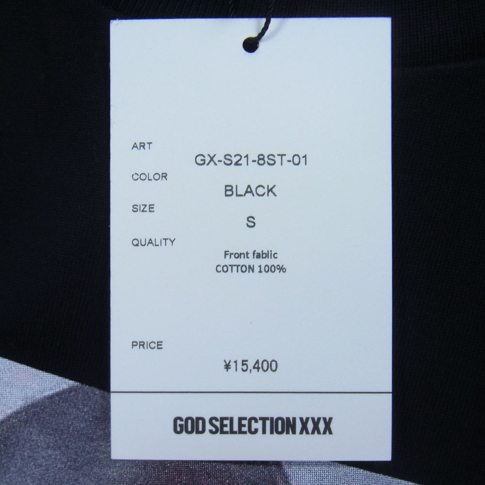 GOD SELECTION XXX ゴッドセレクション GX-S21-8ST-01 ホログラムロゴ tシャツ ブラック系 S【新古品】【未使用】【中古】