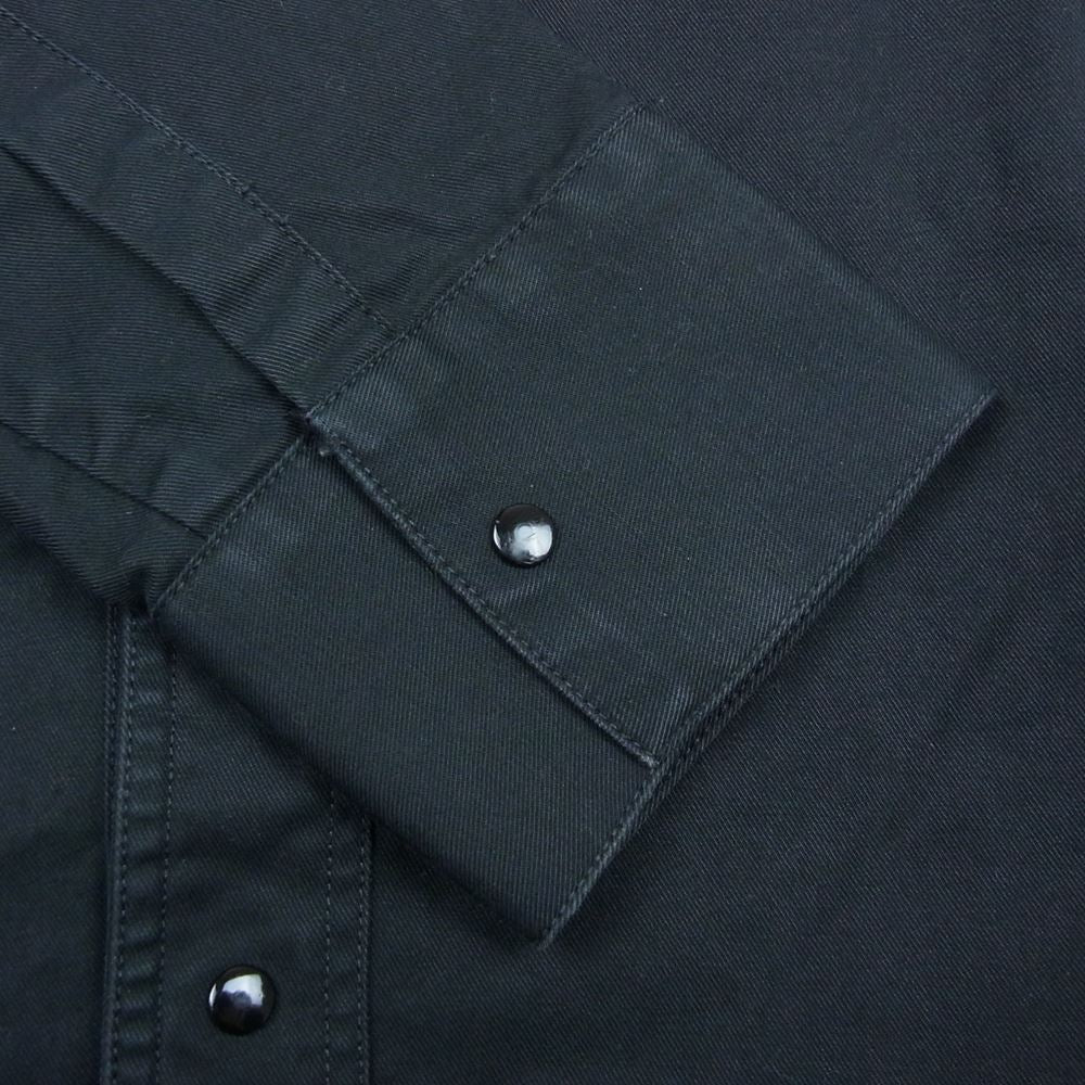 DIOR HOMME ディオールオム 7H3151920016 ヨーク ポケット 長袖 スナップボタン シャツ ブラック系 38【中古】