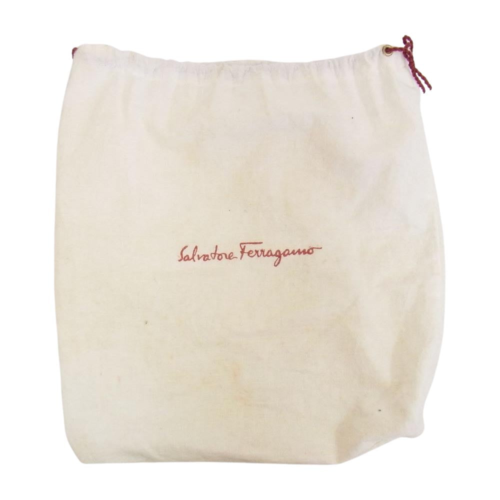 Salvatore Ferragamo サルヴァトーレフェラガモ ガンチーニ スエード ショルダー バッグ ブラック系【中古】