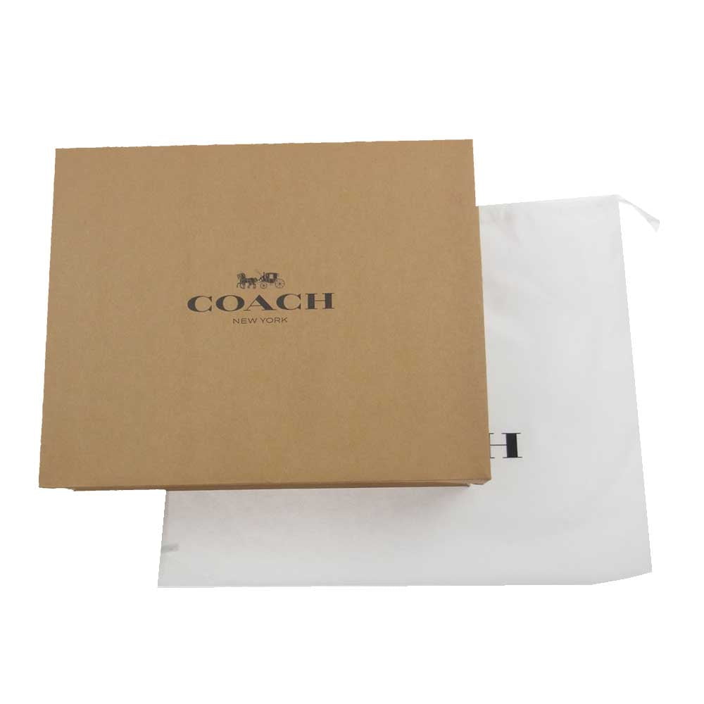 COACH コーチ H2222 C8157 ハドソン 2WAY オールレザー ビジネス トートバッグ グリーン系【美品】【中古】