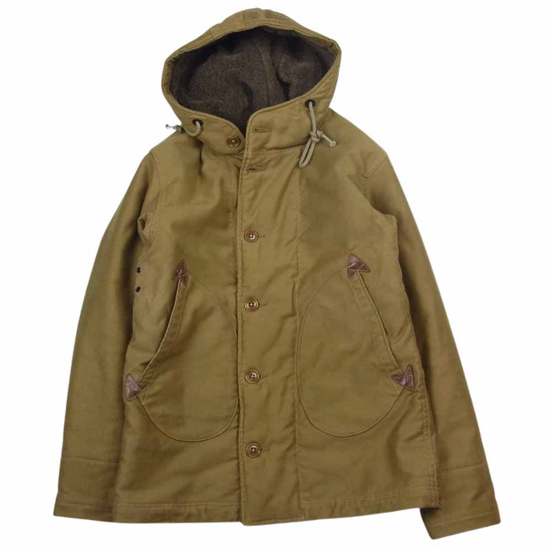 COLIMBO コリンボ TRIBOROUGH TRAP TOOLS OBSERVER PARKA オブザーバー パーカー ミリタリー ジャケット  ベージュ系 36【中古】