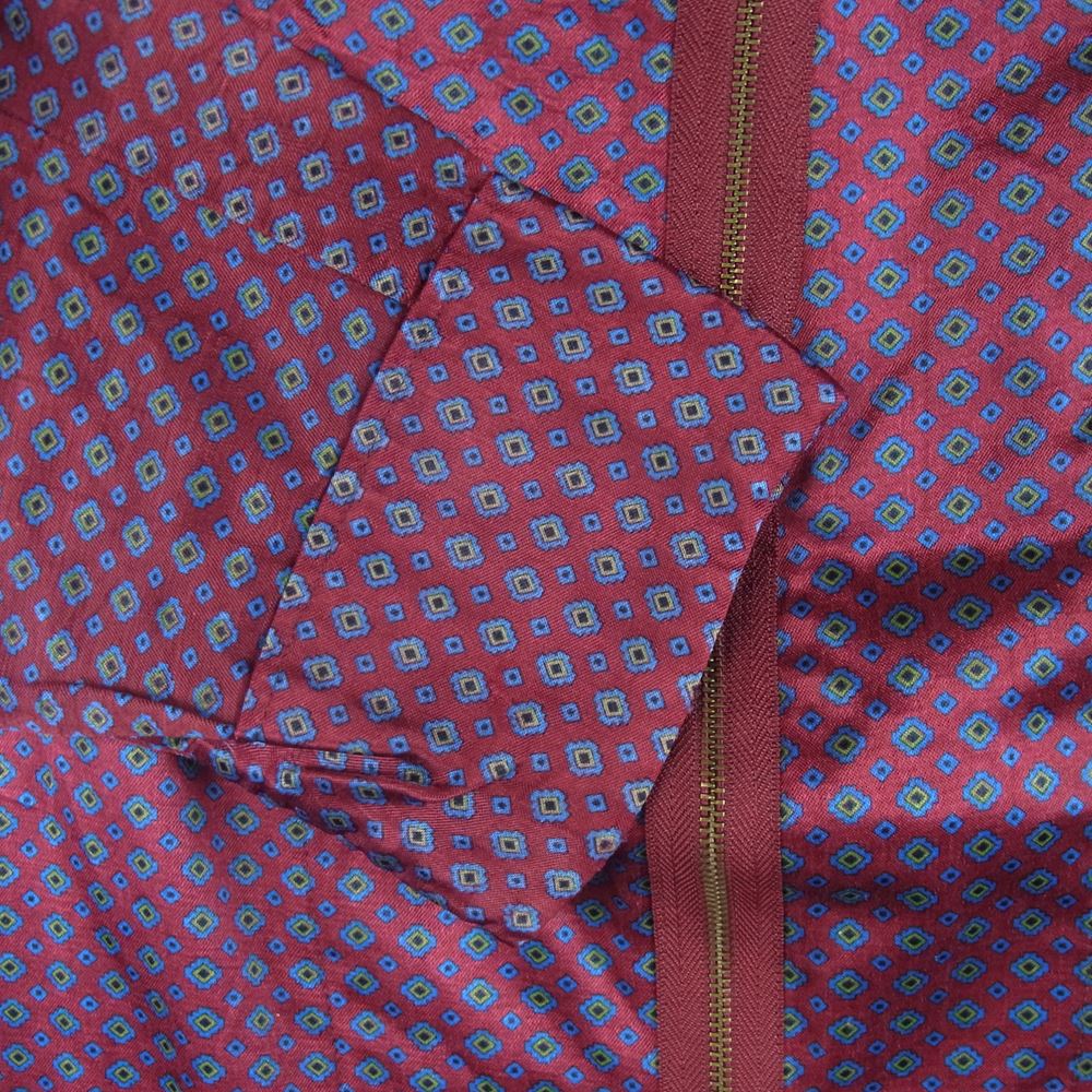ゴーゲッター REMAKE PAJAMA ZIP UP SHIRT リメイク フルジップ パジャマ シャツ 長袖 ワインレッド系 ブルー系【美品】【中古】