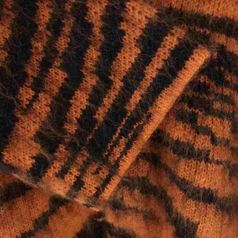 Supreme シュプリーム 20AW Brushed Mohair Cardigan モヘヤ カーディガン オレンジ系 ブラック系 S【美品】【中古】
