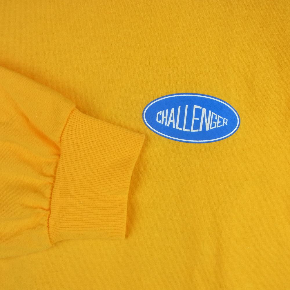 CHALLENGER チャレンジャー 21AW L/S INCEPTION TEE ロゴ バック プリント 長袖 Tシャツ イエロー系 M【中古】