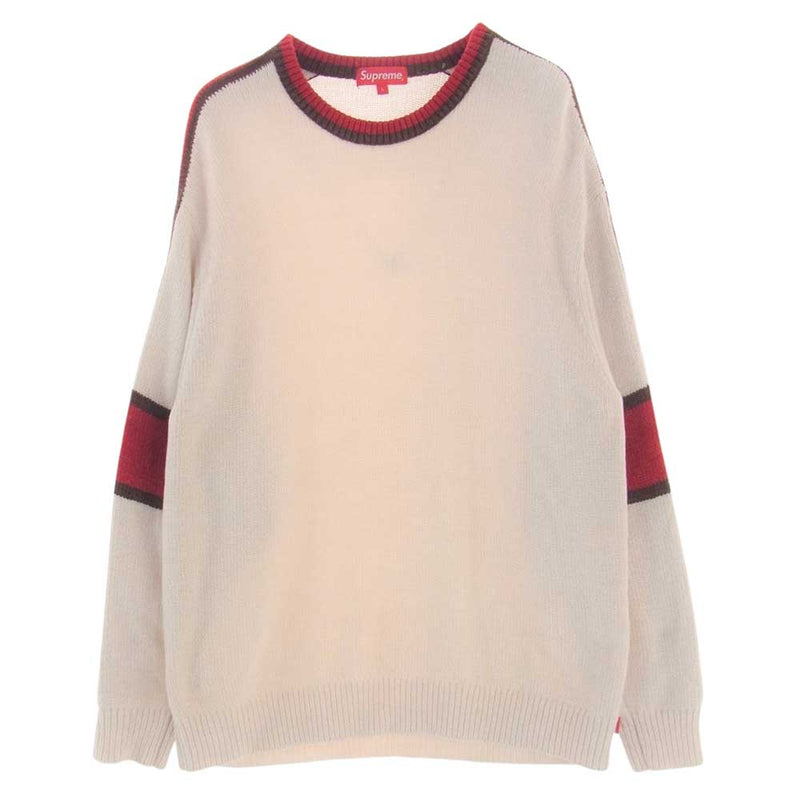 Supreme Stripe Chenille Sweater White