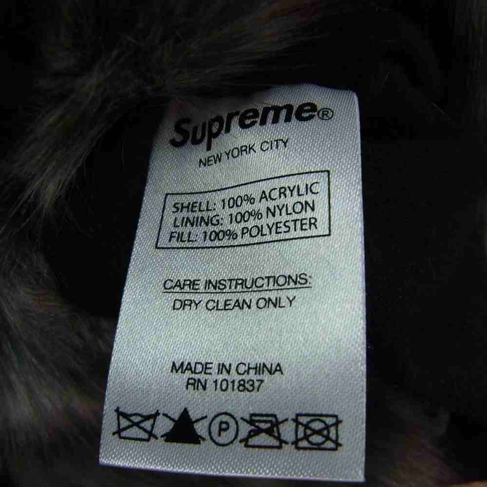 Supreme シュプリーム 20AW Faux Fur Reversible Hooded Jacket フェイクファー リバーシブル フード ジャケット ブラック系【美品】【中古】
