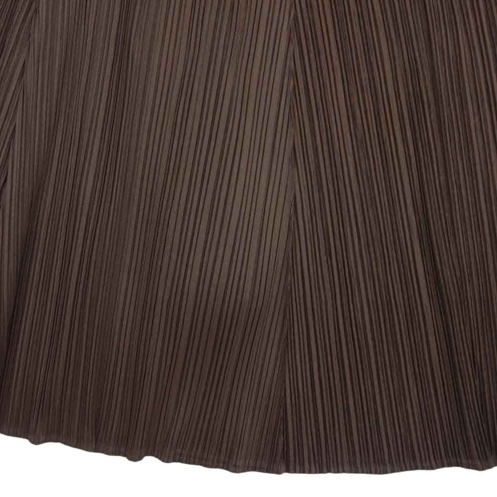 PLEATS PLEASE プリーツプリーズ イッセイミヤケ PP01-JG227 プリーツ加工 フレア ロング スカート ブラウン系 4【中古】