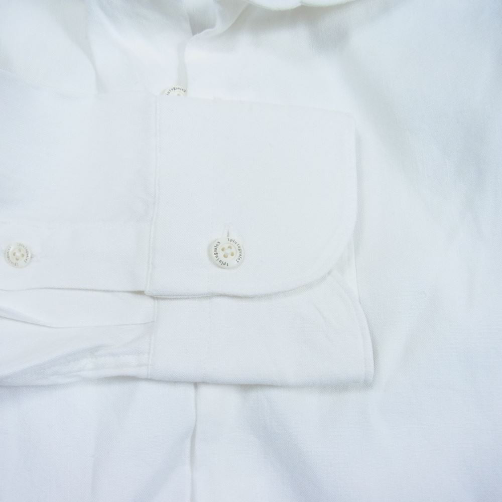 1piu1uguale3 ウノピュウノウグァーレトレ MRS136 LIU004 PLAIN LINEN ホリゾンタルカラー プレーン リネン 長袖 シャツ ホワイト系 VI【中古】