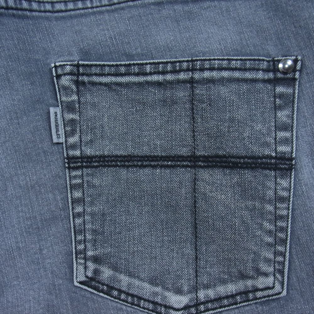 1piu1uguale3 ウノピュウノウグァーレトレ MRP519 CTU229 7.5 ZIP TAPERED 裾ジップ 5ポケット ジップフライ テーパード デニムパンツ ジーンズ ブラック系 ダークグレー系 VI【中古】