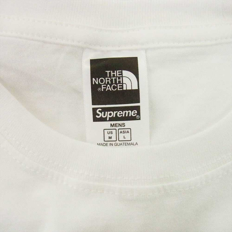 Supreme シュプリーム THE NORTH FACE 22SS NT02203I TNF Sketch S/S Top スケッチ プリント 半袖  Tシャツ ホワイト系 L【新古品】【未使用】【中古】