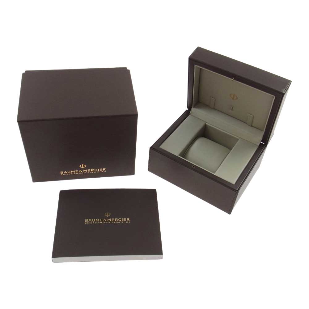 Baume & Mercier ボーム&メルシェ M0A10154 65750 HAMPTON CLASSIQUE ハンプトン クラシック クォーツ デイト 純正クロコ型押しベルト ウォッチ 腕時計 シルバー系 ブラック系【中古】