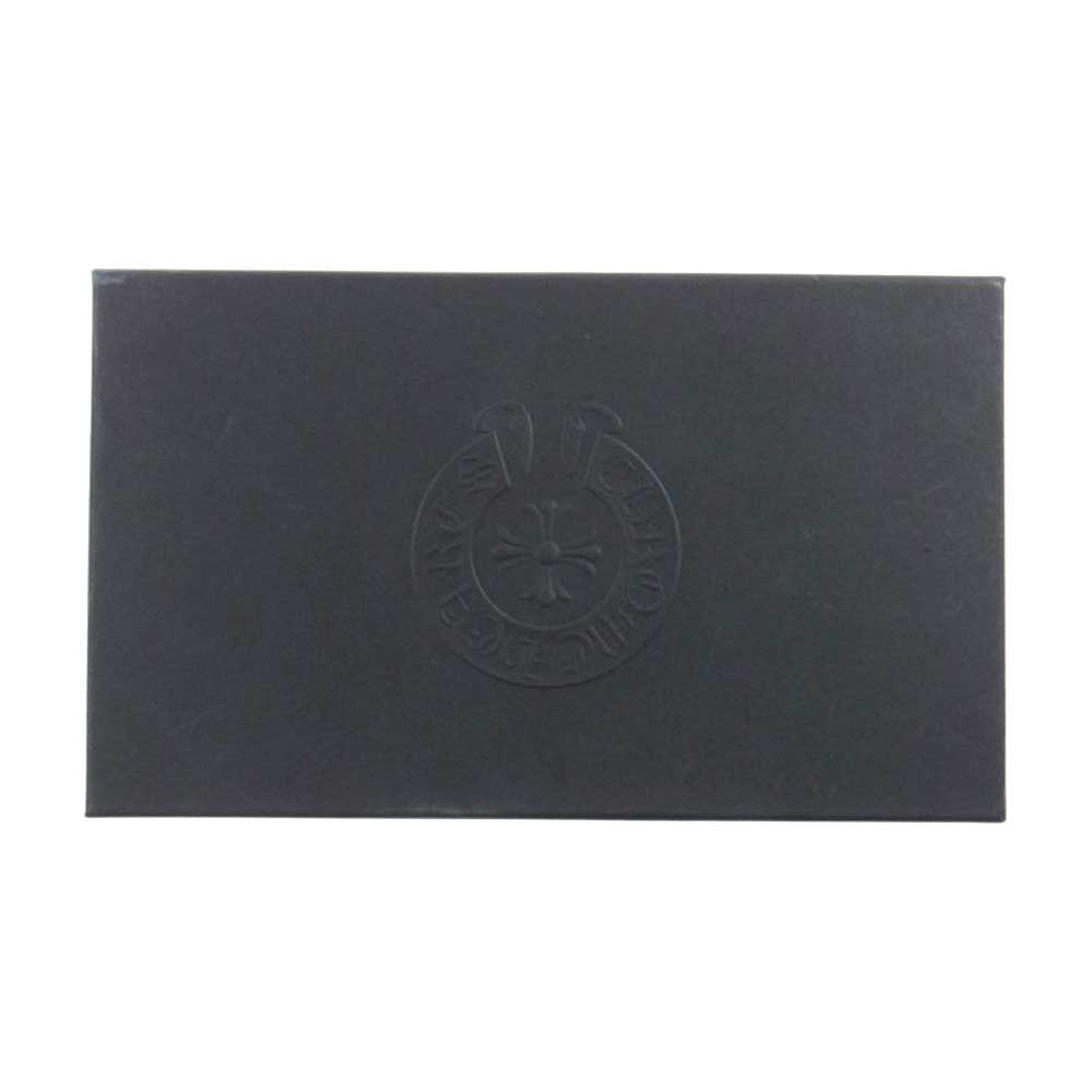CHROME HEARTS クロムハーツ(原本無) LONG CROSS WALLET グリーシー クロスボタン レザー ロングウォレット ブラック系【中古】