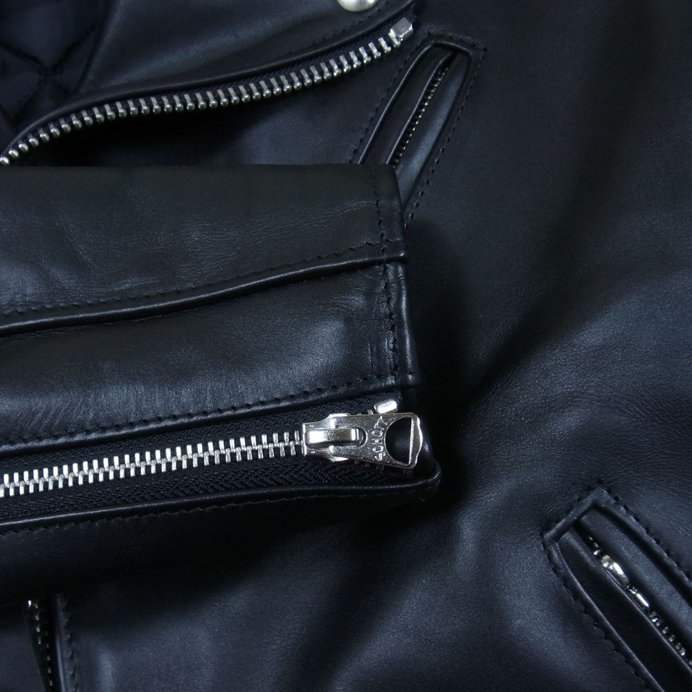 schott ショット 613UST ONESTAR TALL ワンスター トール カウハイド ダブル ライダース ジャケット ブラック系 36【中古】