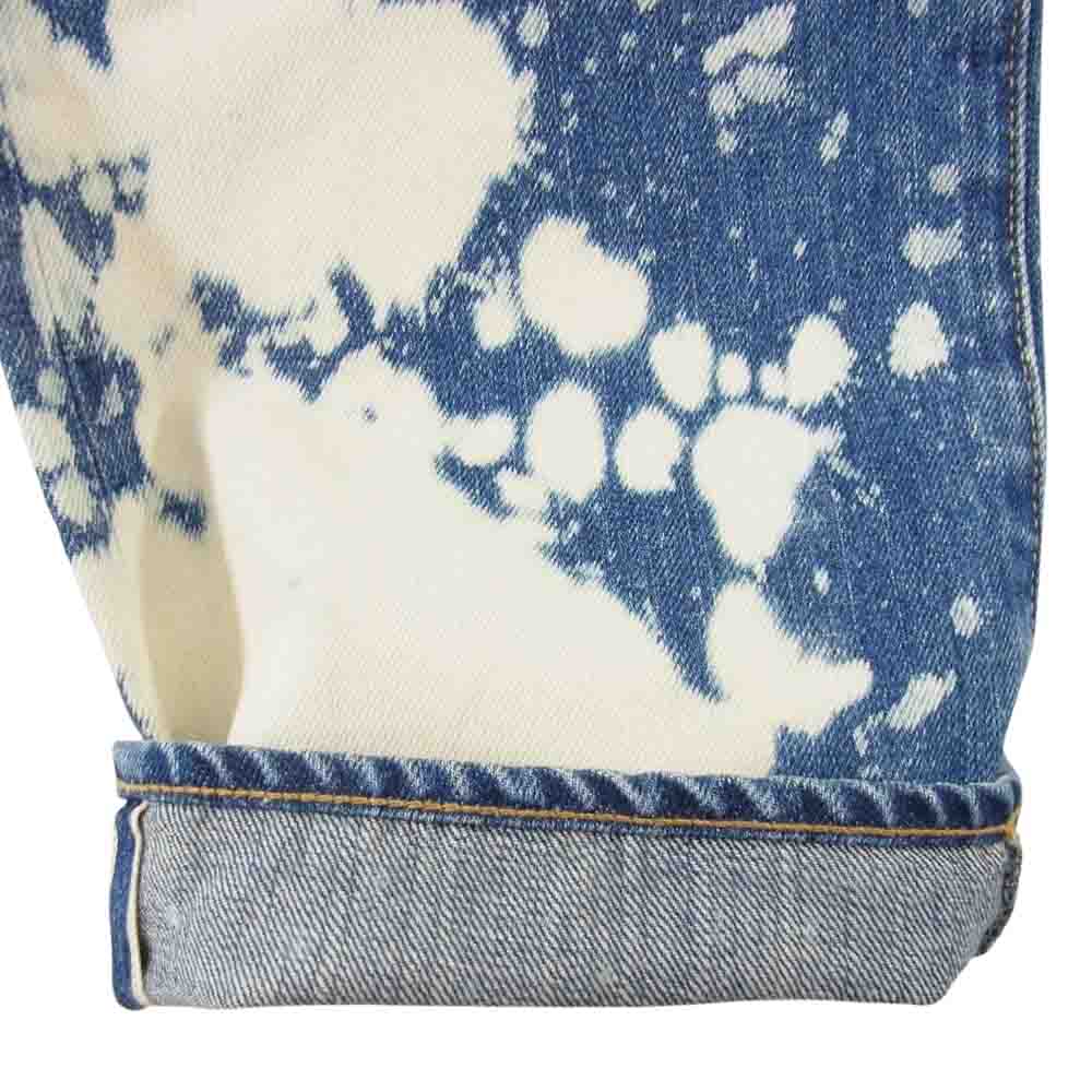 MINEDENIM マインデニム 2204-1002-86-302 L.Straight 5pocket ブリーチ ウォッシュド 5ポケット デニムパンツ インディゴブルー系 30【新古品】【未使用】【中古】