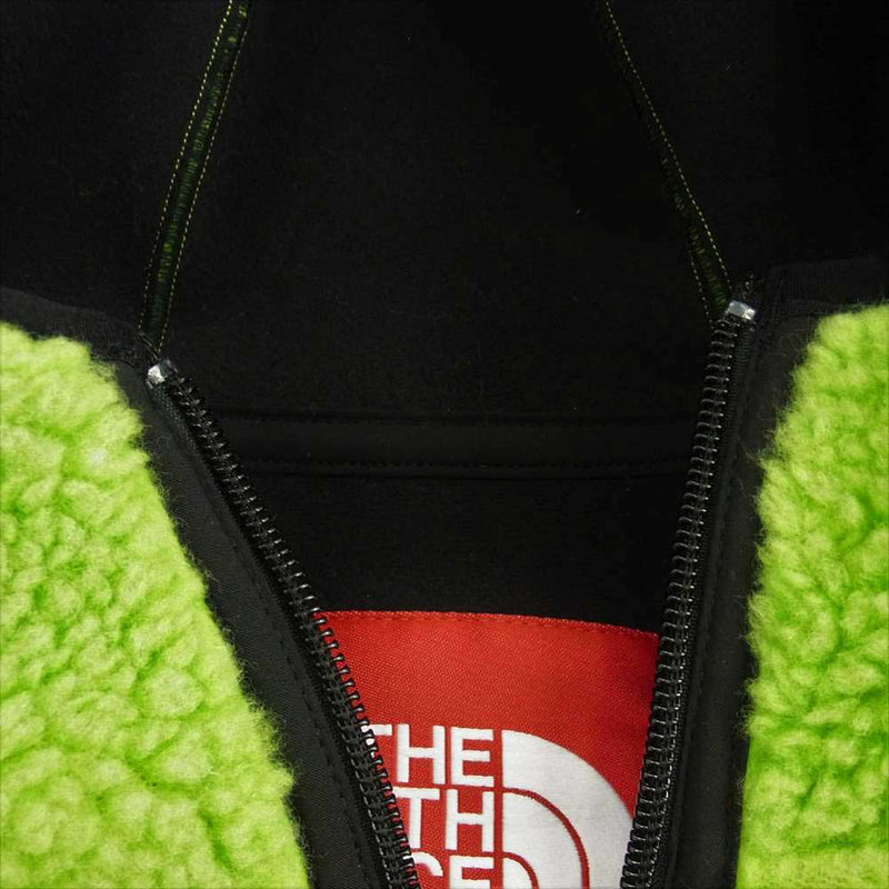 M supreme the north face fleece lime
