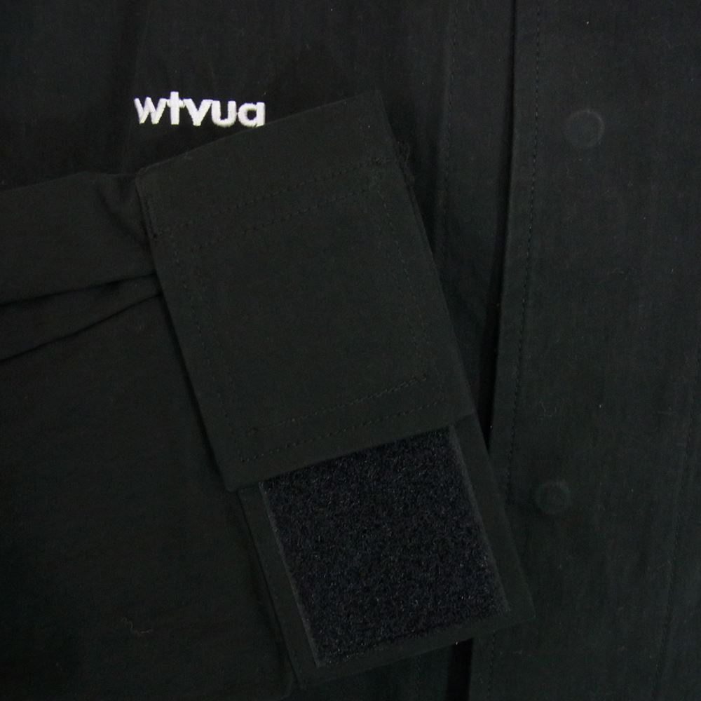 WTAPS ダブルタップス 22SS 221WVDT-SHM04 SCOUT LS NYCO TUSSAH クロスボーン刺繍 スカウト ノーカラー 長袖 ベースボール シャツ ブラック系 3【中古】