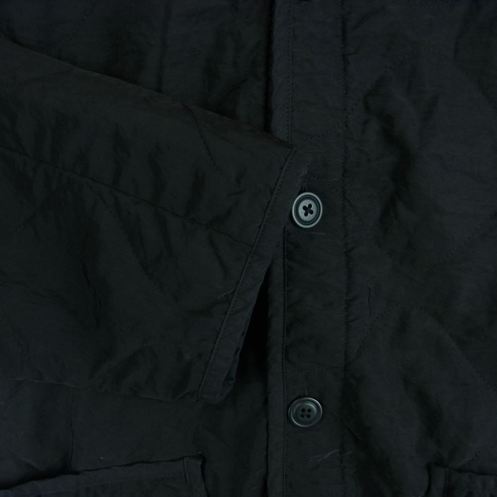 PORTER CLASSIC ポータークラシック 22AW SUPER NYLON MILITARY LINER 製品染め スーパーナイロン ミリタリー ライナー 中綿 キルティング カーディガン ブラック系 3【中古】