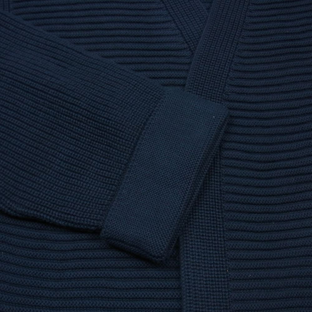 Barbour バブアー STITCH GUERNSEY CARDIGAN ガンジー カーディガン コットン ニット ダークネイビー系 L【中古】