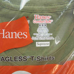 Supreme シュプリーム 22SS Hanes Tagless Tees (2 Pack) ヘインズ タグレス Tシャツ 2枚組 モスグリーン系 M【新古品】【未使用】【中古】
