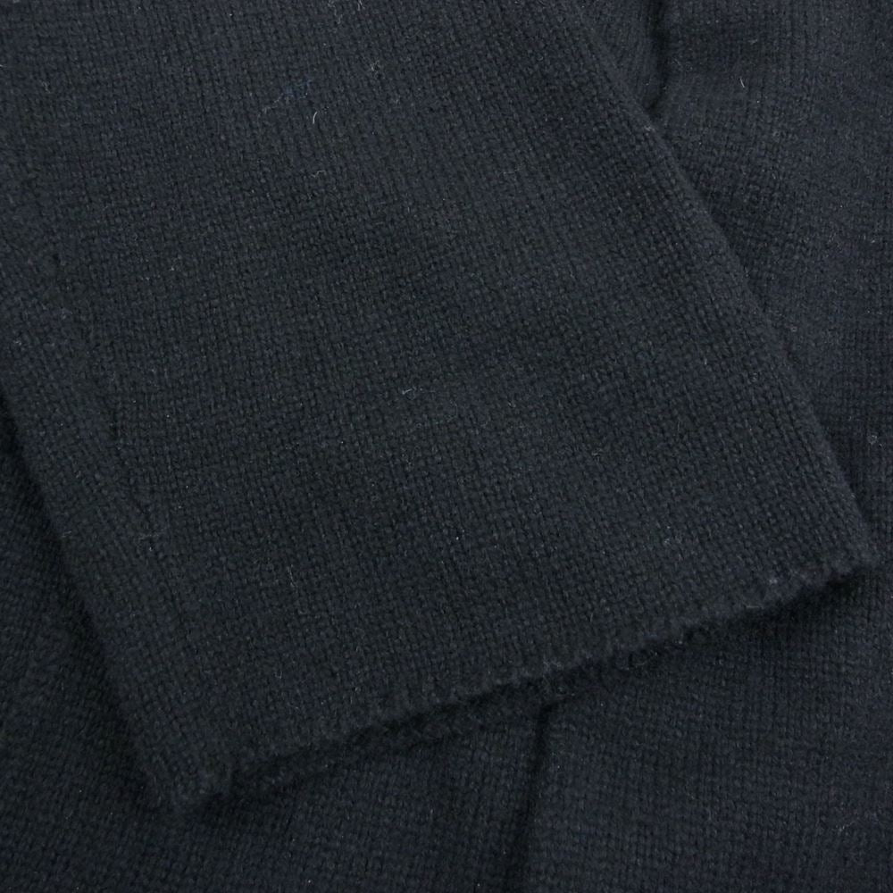 Yohji Yamamoto POUR HOMME ヨウジヤマモトプールオム 20AW HR-K79-194 7G STRING LEATHER CORD STRING ROUND NECK ラウンドネック レザーコード 革紐通し ニット カーディガン ブラック系 3【中古】