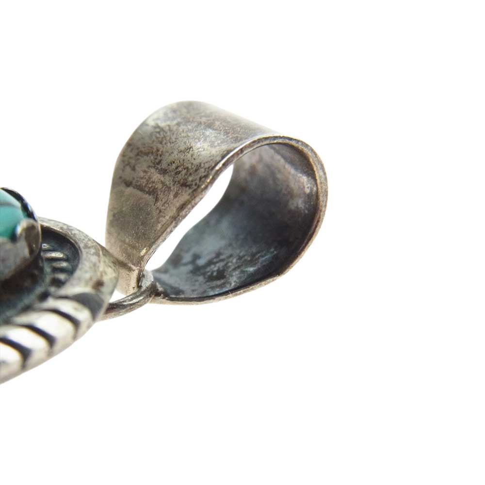 ナバホ族 R刻印 スターリングシルバー 石付き ペンダントトップ シルバー系【中古】