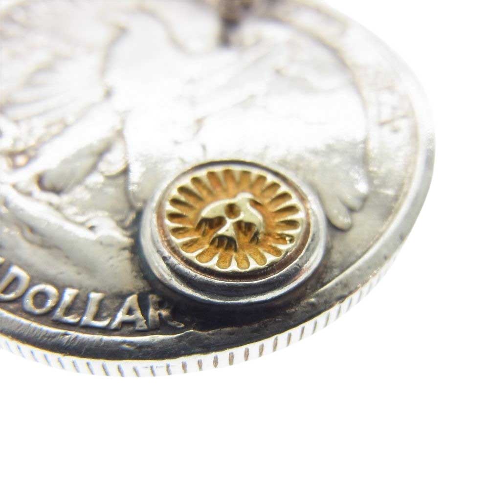 WINGROCK ウィングロック 金メタル付き モルガンコイン ペンダントトップ シルバー系【中古】