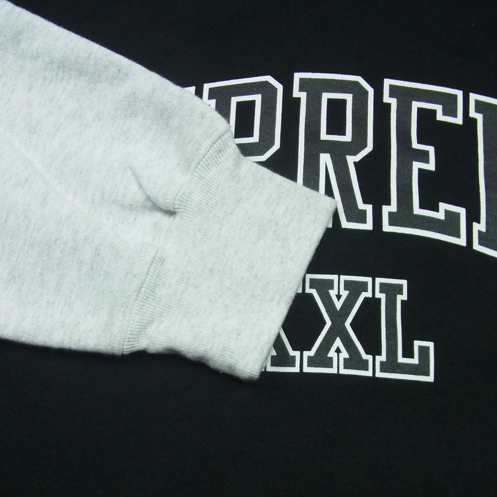 Supreme シュプリーム 20SS XXL Hooded Sweatshirt スウェット パーカー フーディ コットン カナダ製 ブラック系 ライトグレー系 M【中古】