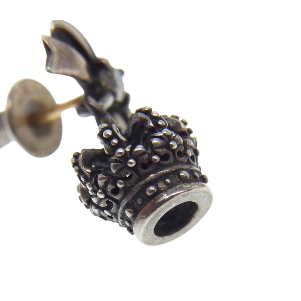 Justin Davis ジャスティンデイビス SEJ351 2 PETIT FADEIT クラウン リボン ピアス 片耳 シルバー系【中古】