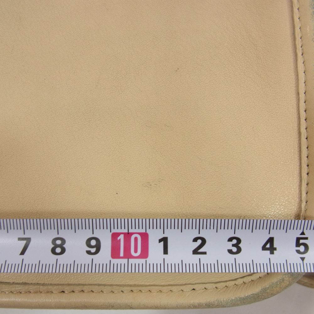 COACH コーチ B50-9755 オールド レザー ショルダー バッグ アイボリー ベージュ系【中古】