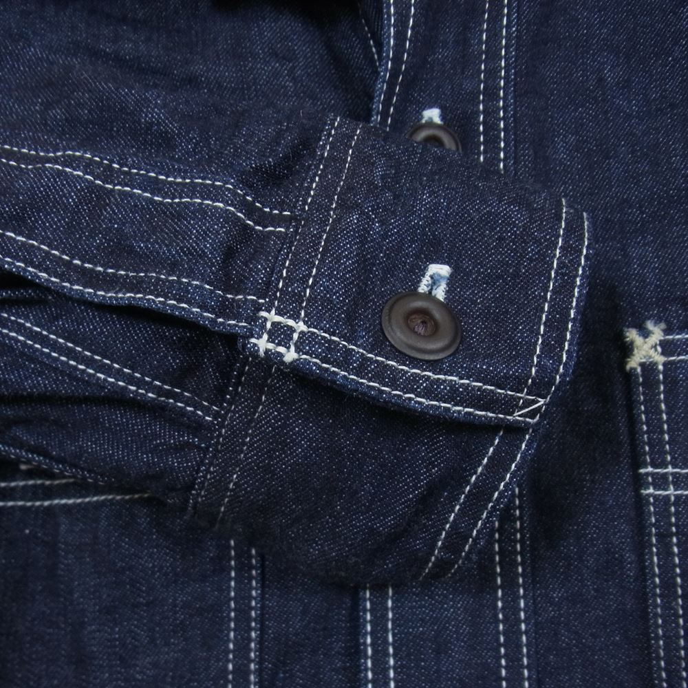 FREEWHEELERS フリーホイーラーズ UNION SPECIAL OVERALLS Neal インディゴ デニム ワーク シャツ インディゴブルー系 14【中古】
