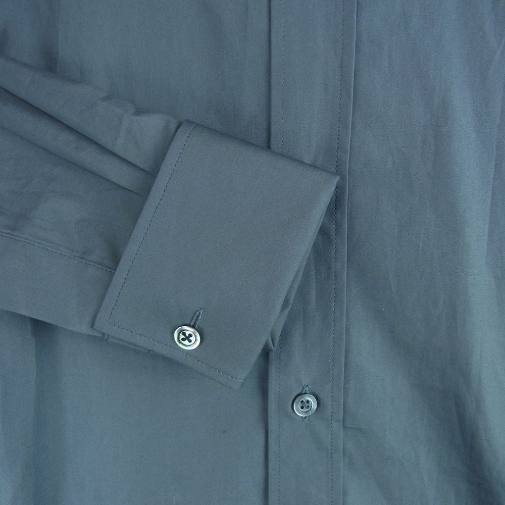 MAISON MARGIELA メゾンマルジェラ 10ライン 21AW S50DL0482 クラシックカラー ポプリン ダブルカフス 長袖 シャツ グレー系 38【中古】