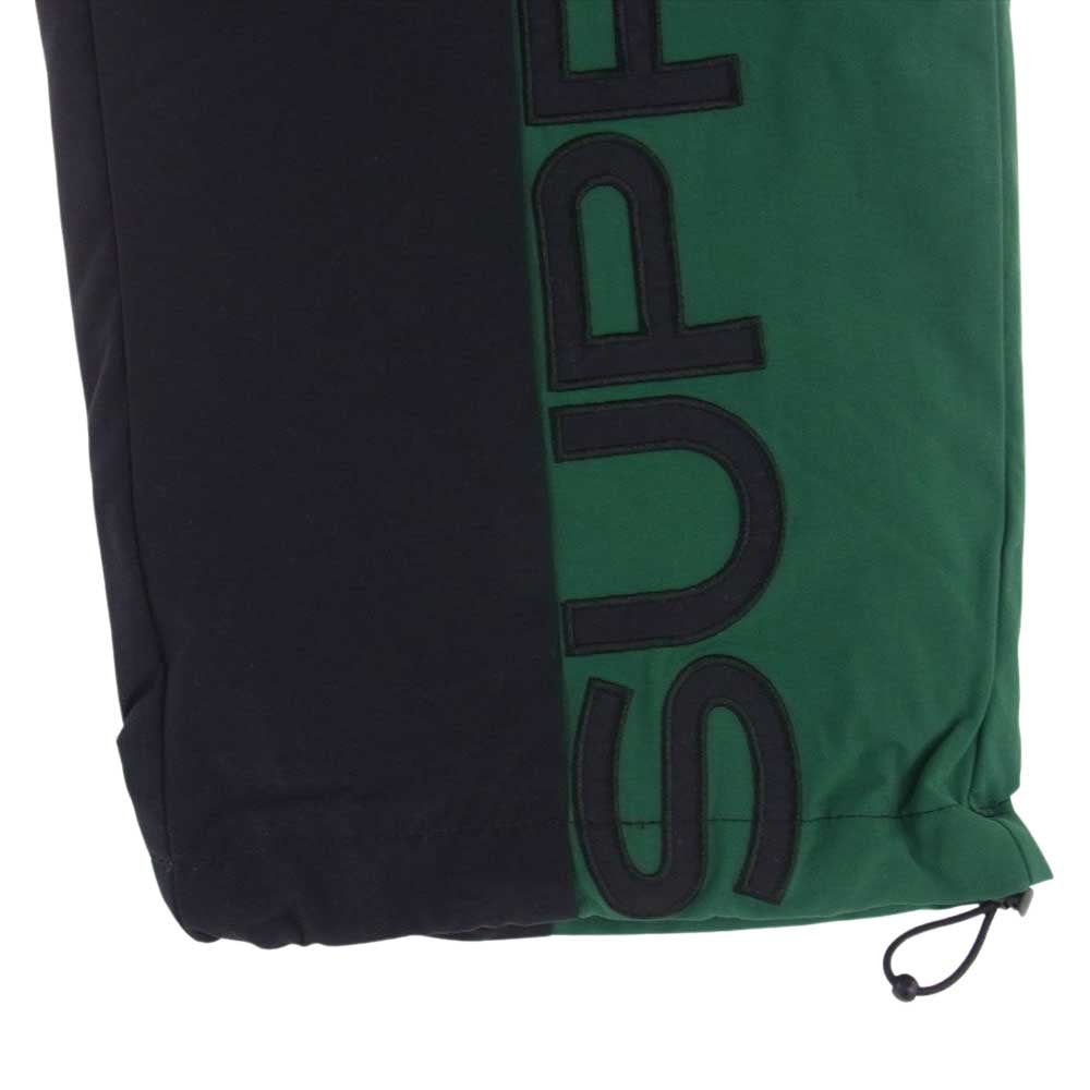 Supreme シュプリーム 22SS Curve Track Pant カーブ ロゴ トラック パンツ ブラック系 グリーン系 M【美品】【中古】