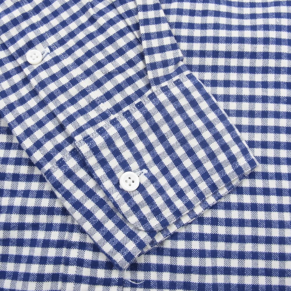 Ron Herman ロンハーマン × BROOKLYN TAILORS ブルックリンテーラーズ BD チェック 長袖 シャツ ネイビー系 01【中古】