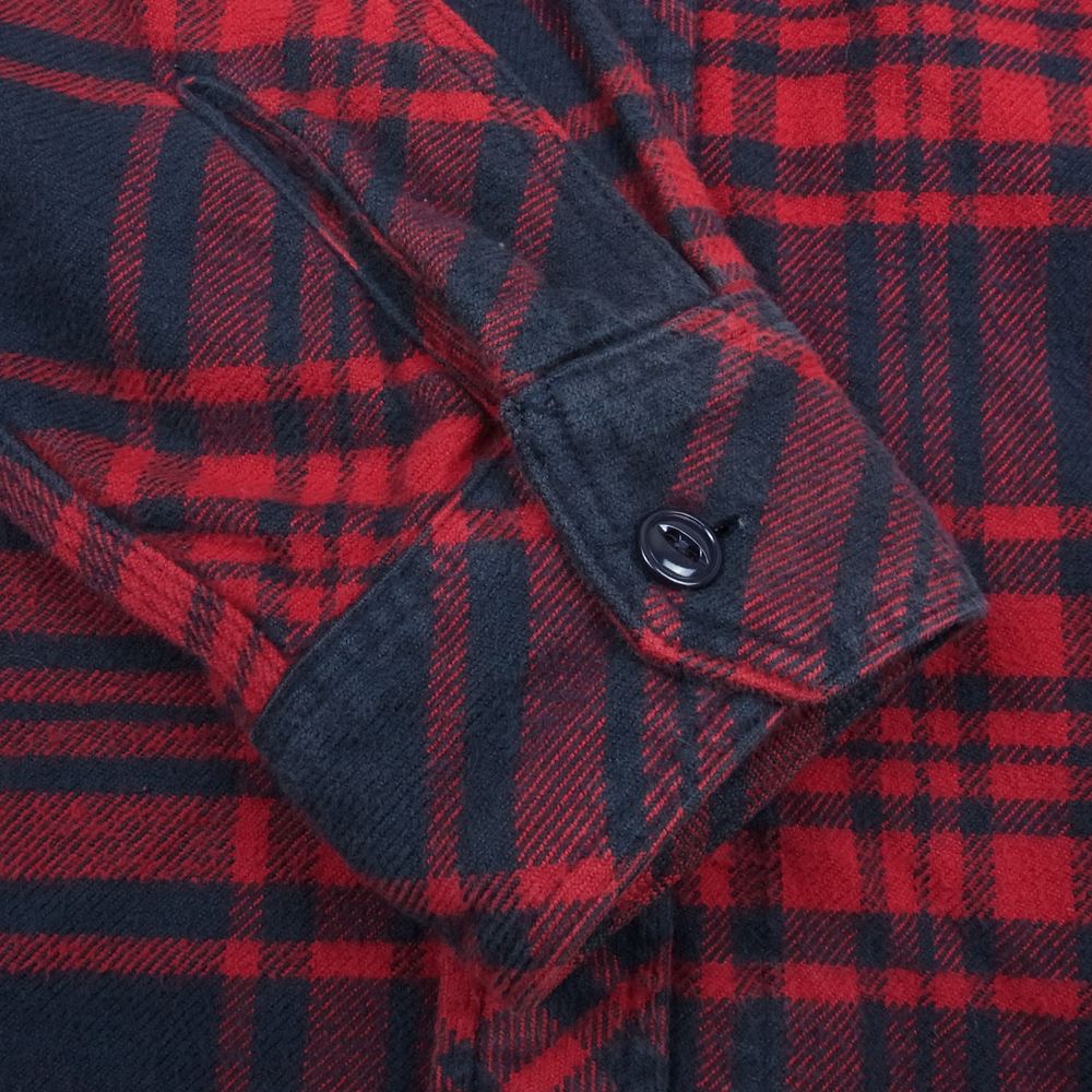 Engineered Garments エンジニアードガーメンツ 山型 ポケット チェック ネル シャツ 長袖 レッド系 S【中古】