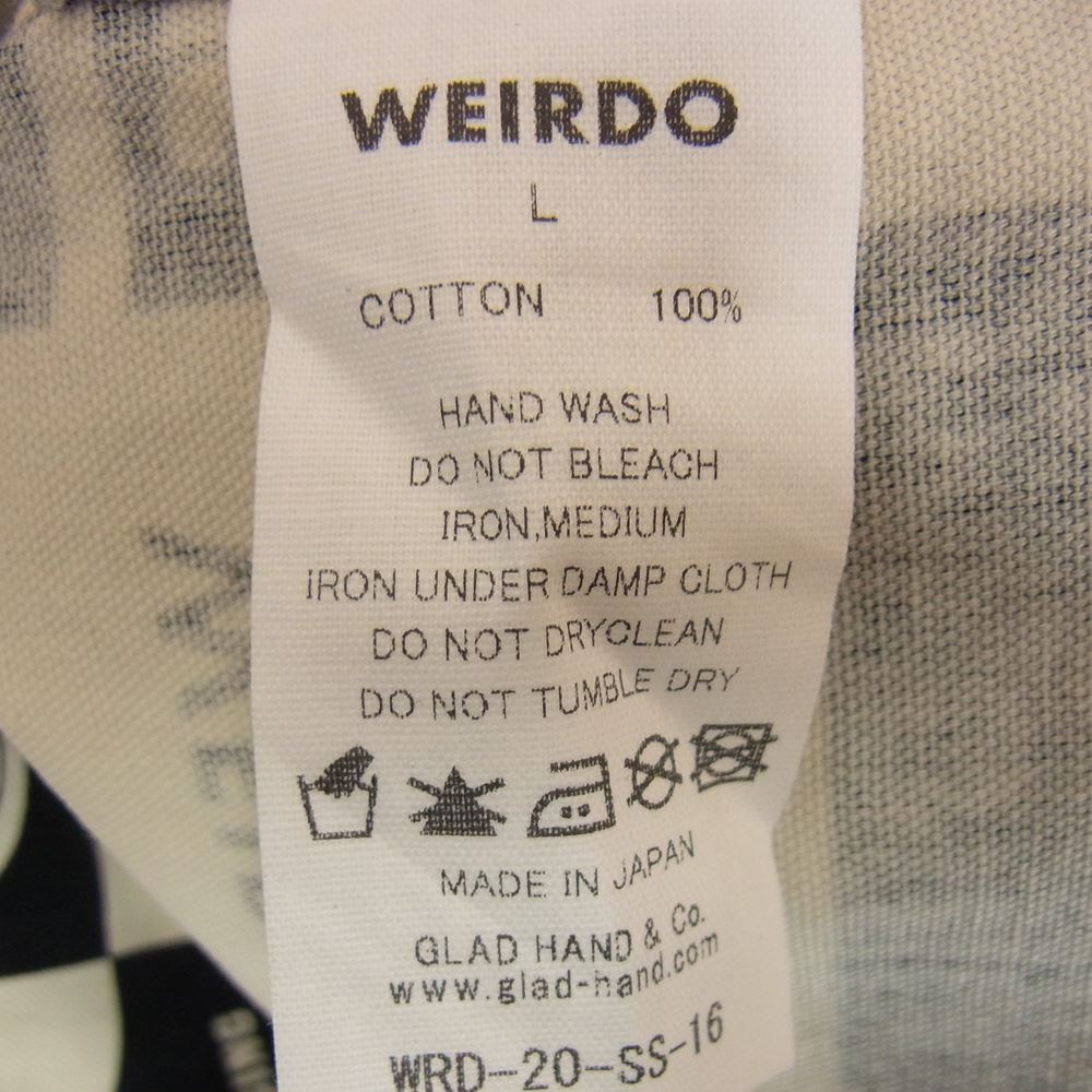 WEIRDO ウィアード wrd-20-ss-16 RINGING S/S SHIRTS 半袖 シャツ ブラック系 L【極上美品】【中古】