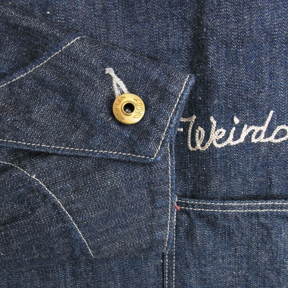 WEIRDO ウィアード WRD-19-AW-06 LIGHT RANCH DENIM COVERALL デニム カバーオール ジャケット インディゴブルー系 L【美品】【中古】