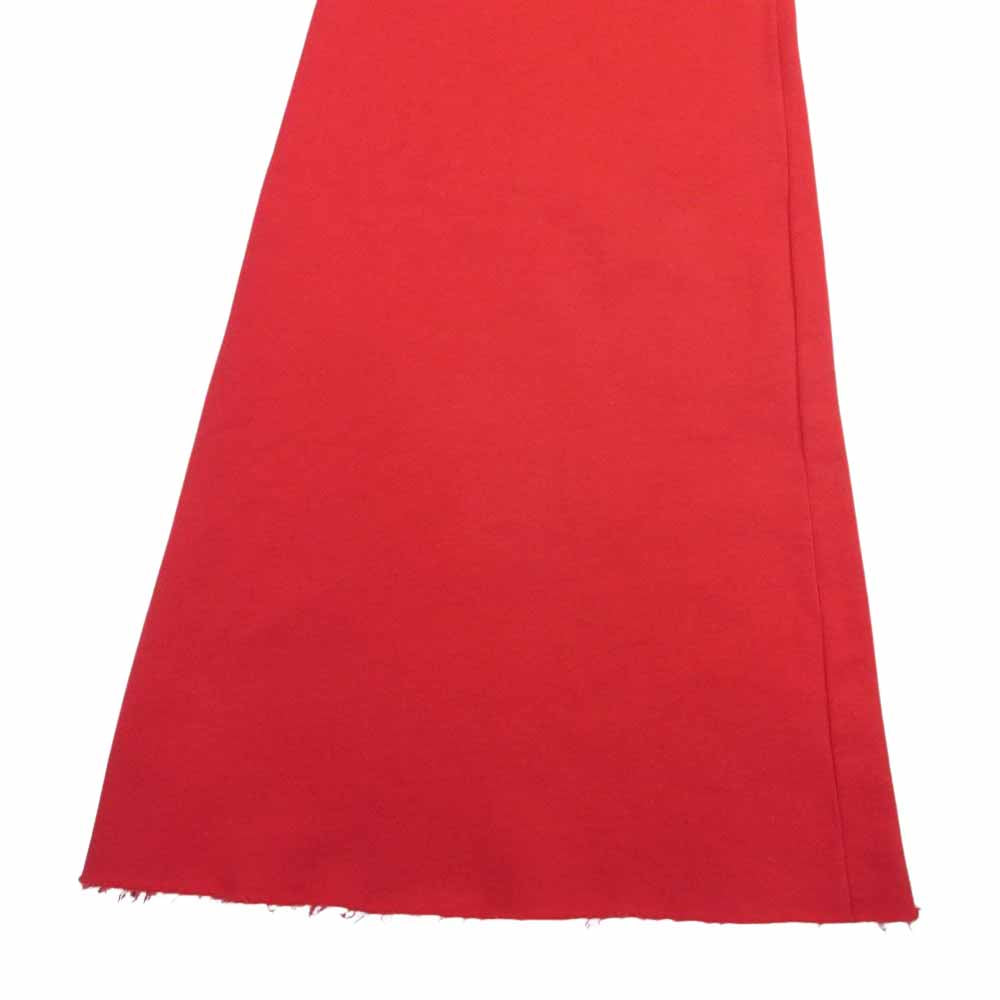 VETEMENTS ヴェトモン WSS197009 国内正規品 エンブロイダリ スウェット フレア パンツ レッド系 XS【新古品】【未使用】【中古】