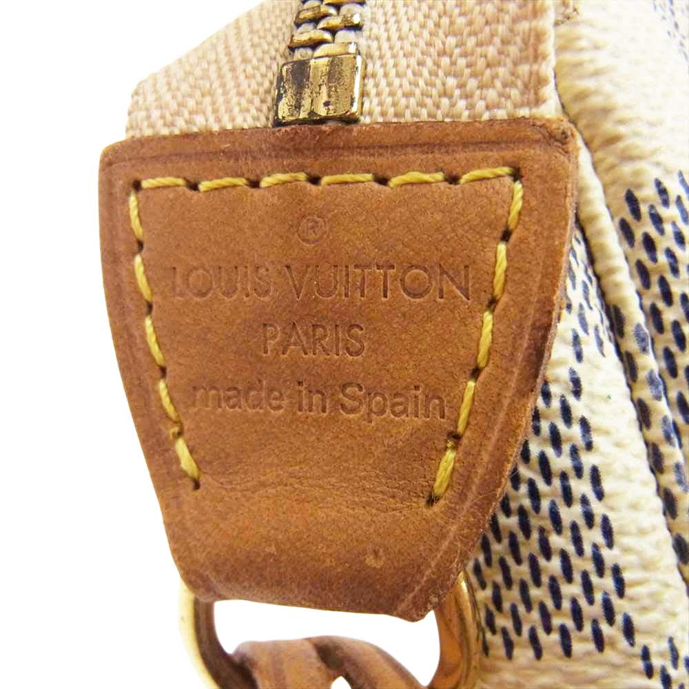 LOUIS VUITTON ルイ・ヴィトン N41207 ダミエ アズール ポシェット アクセソワール アクセサリーポーチ オフホワイト系【中古】