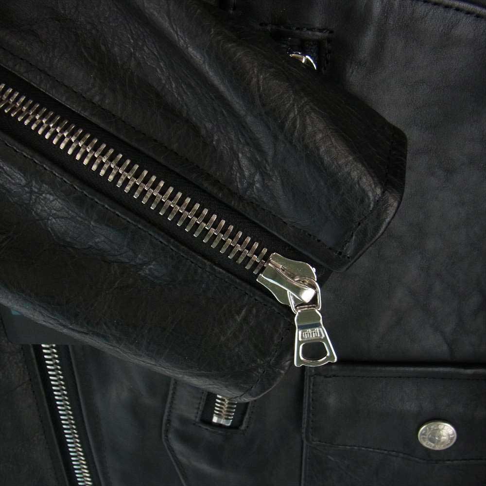 BACKBONE バックボーン BB16SS-LB10 ホースハイド バックボーン ロゴ ダブル ライダース ジャケット ブラック系 L【極上美品】【中古】