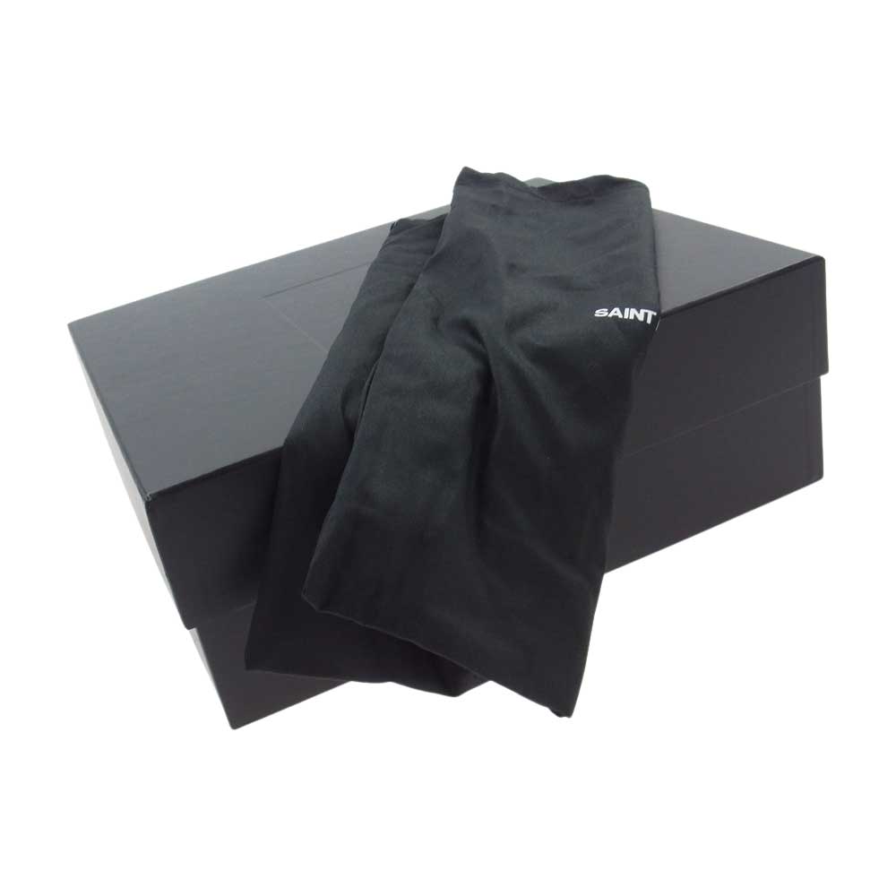 SAINT LAURENT サンローラン Wyatt Leather Chelsea Boots サイドジップ ワイアット ブーツ ブラック系【中古】