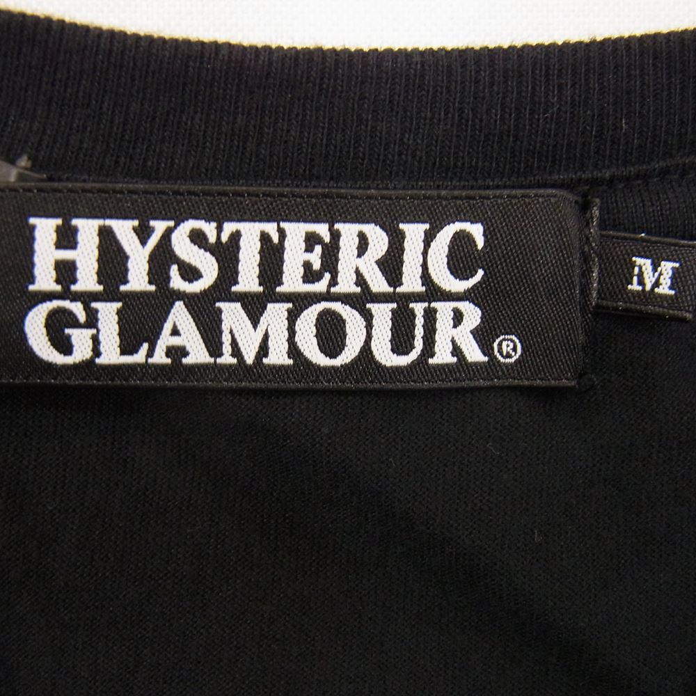 HYSTERIC GLAMOUR ヒステリックグラマー 4CL-5542 DONT LOOK BACK バイクガールプリント 長袖 Tシャツ ロンT ブラック ブラック系 M【新古品】【未使用】【中古】