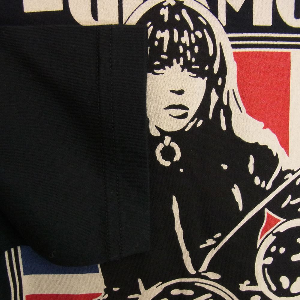 HYSTERIC GLAMOUR ヒステリックグラマー 4CL-5542 DONT LOOK BACK バイクガールプリント 長袖 Tシャツ ロンT ブラック ブラック系 M【新古品】【未使用】【中古】