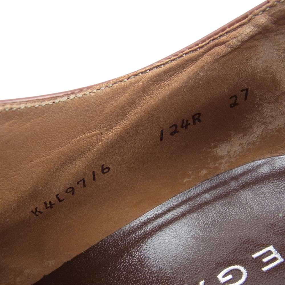 REGAL リーガル S4C9716 124R スクエアトゥ レザー ビジネスシューズ ブラウン ブラウン系【中古】