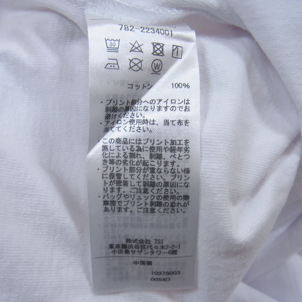 schott ショット 782-2234001 ロゴ ワッペン プリント クルーネック Tシャツ ホワイト系 L【中古】