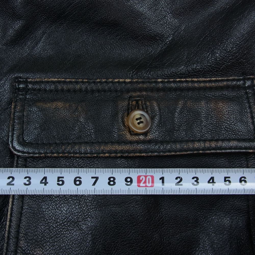 ヴァルスタリーノ ミラノ 1935 VERA PELLE 茶芯 レザー バルスター ジャケット ブラウン系 52【中古】