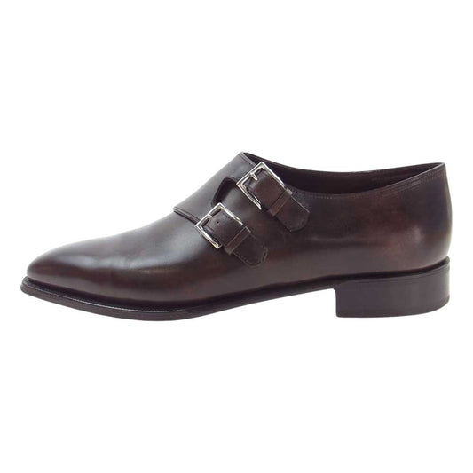 John Lobb ジョンロブ CHAPEL チャペル ダブルモンクストラップ レザー シューズ ブラウン系 9.5【中古】