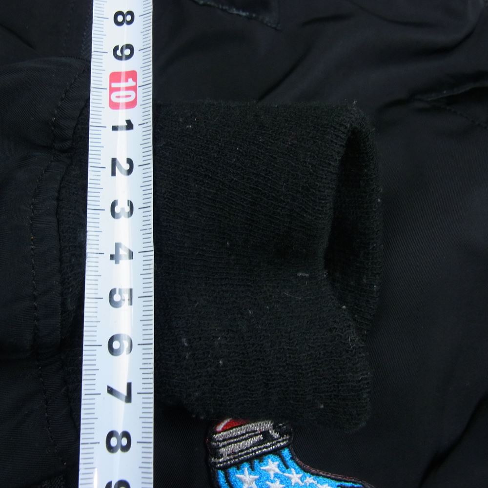STUSSY ステューシー ONE WORLD ONE LOVE タイガー ワッペン フライト MA-1 ブルゾン ブラック系 M【中古】