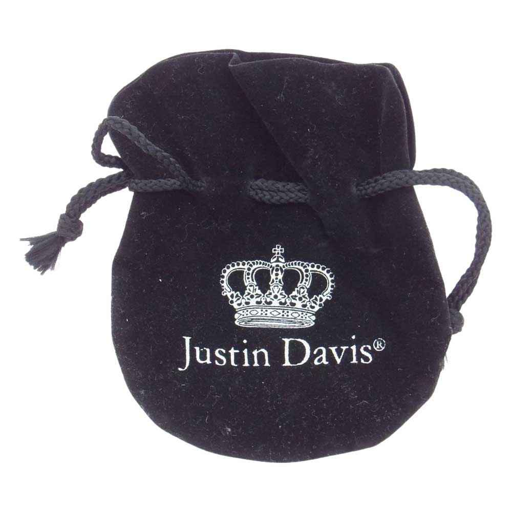 Justin Davis ジャスティンデイビス SRJ595 ギャランティ付属 クラウンモチーフ ジルコニア クロス リング シルバー系 21号【中古】