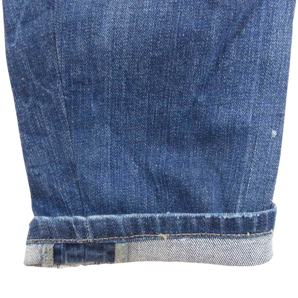 プレミアムムードデニムスペリオール PMDS ダメージ加工 ボタンフライ デニム パンツ ジーンズ インディゴブルー系 32【中古】