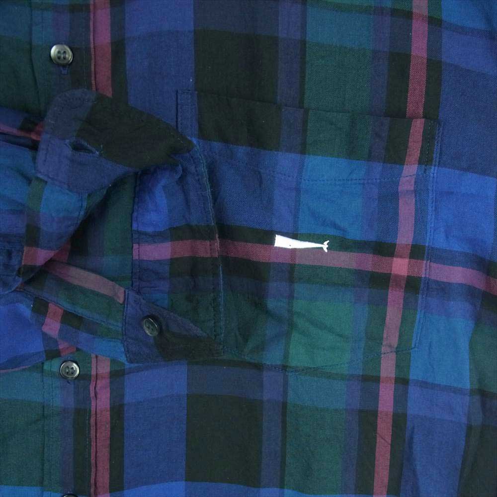 DESCENDANT ディセンダント Check Shirt ロングスリーブ 長袖 チェック シャツ ブルー系 グリーン系 レッド系 1【中古】